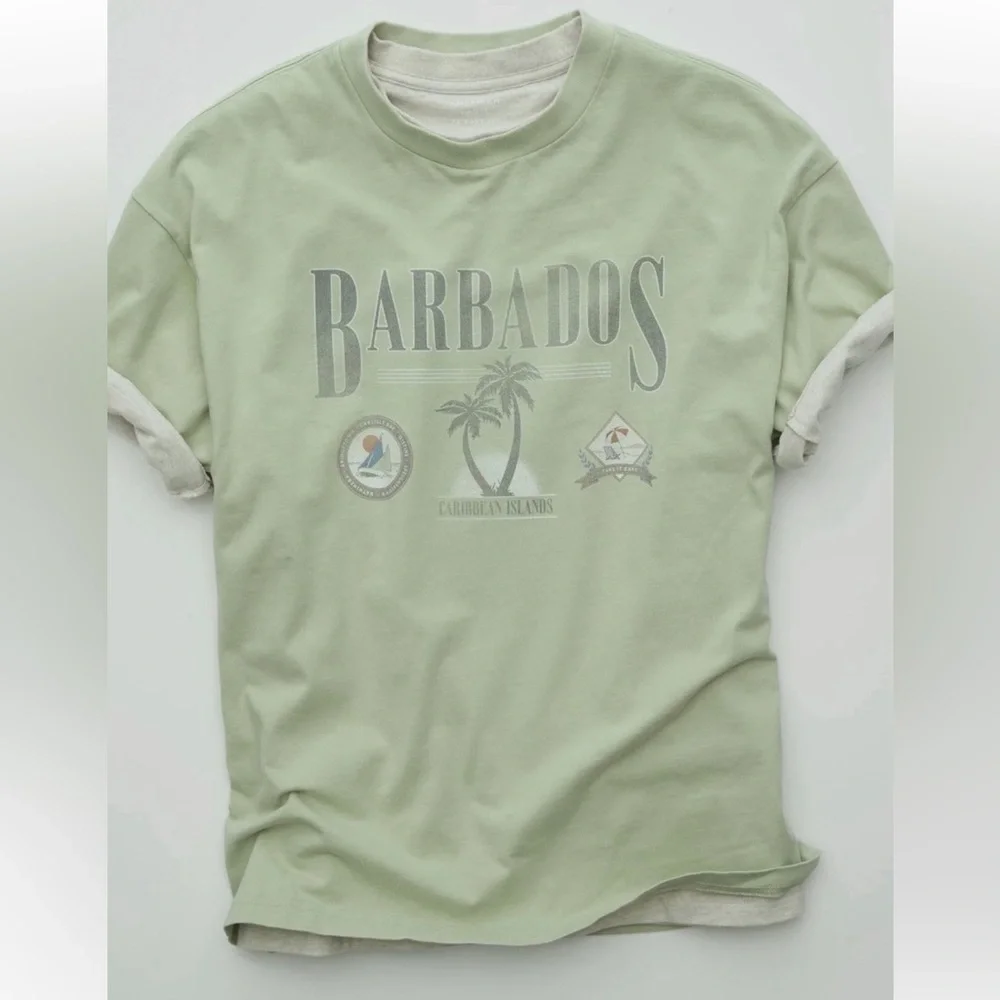 NWT AE Barbados Graphic Men's T-Shirt